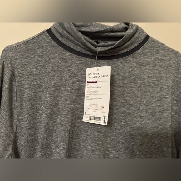 Athleta Industry Turtleneck Dress Size Large Heather Gray NWT - Picture 12 of 12